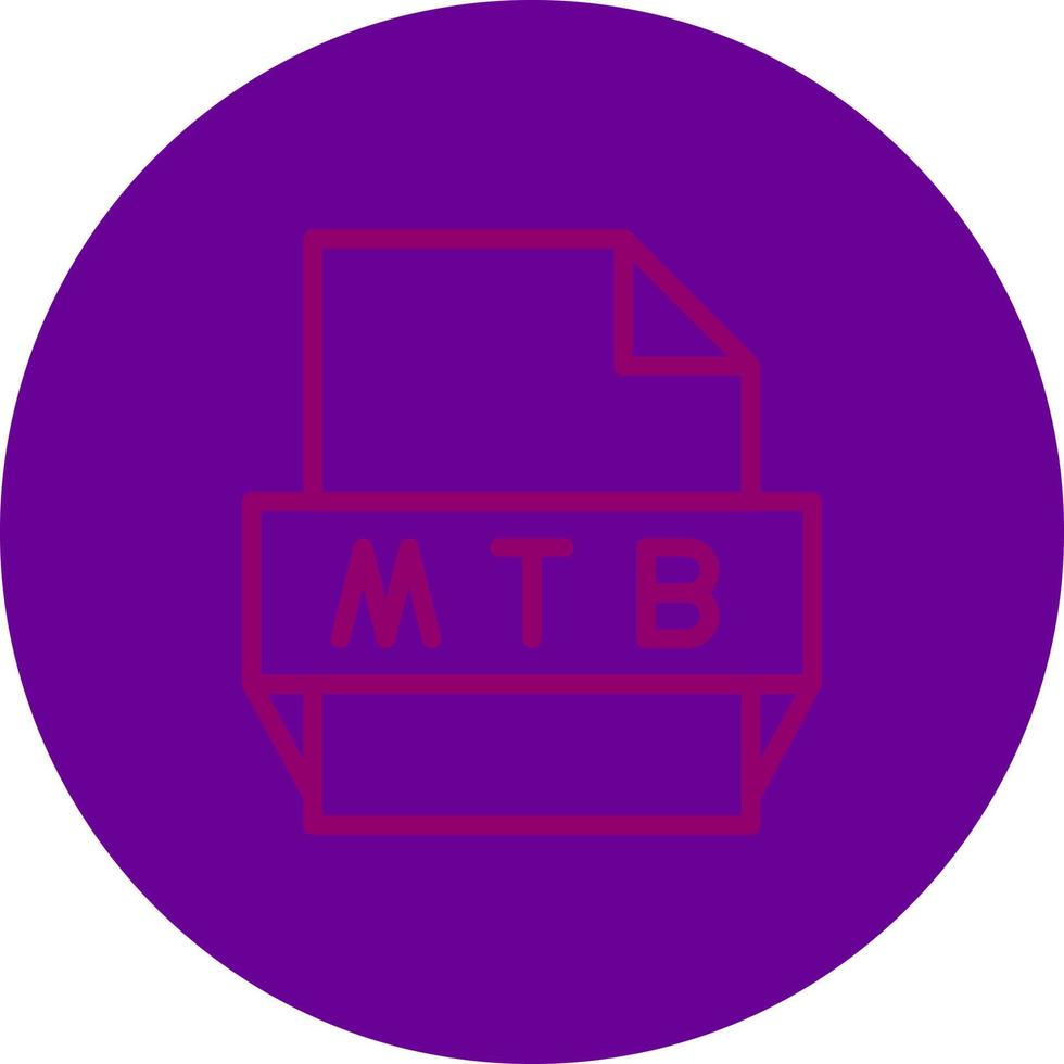 Mtb File Format Icon vector