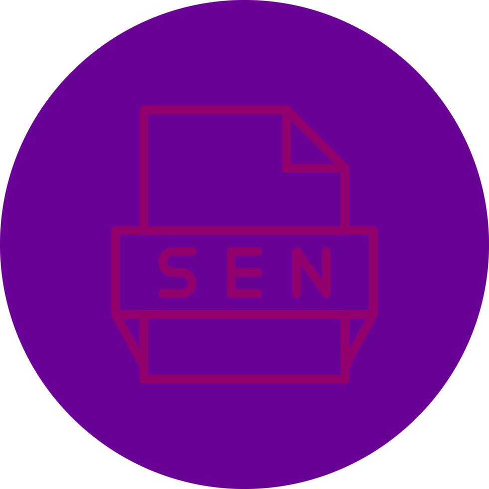 Sen File Format Icon vector