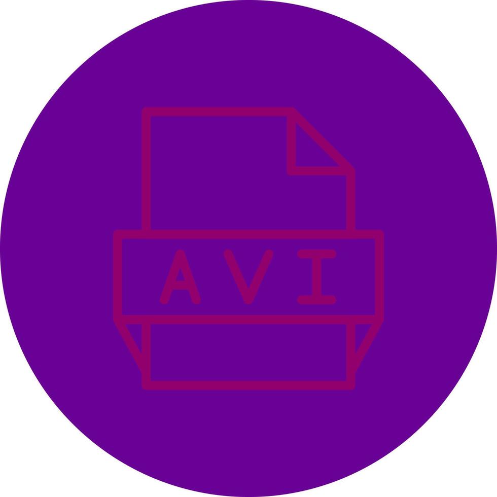 icono de formato de archivo avi vector