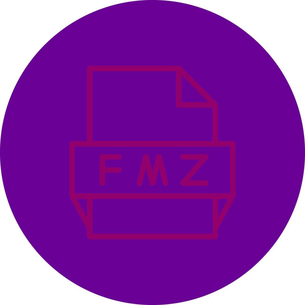 icono de formato de archivo fmz vector