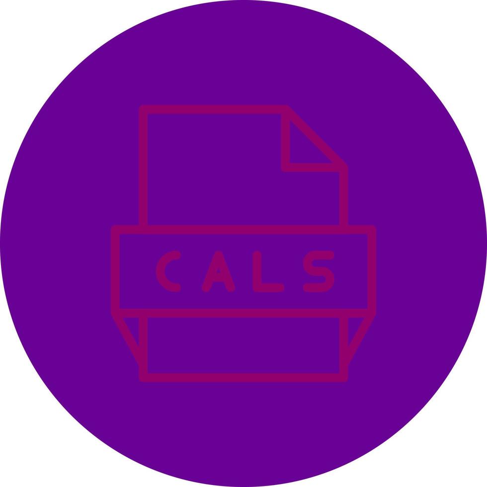 Cals File Format Icon vector