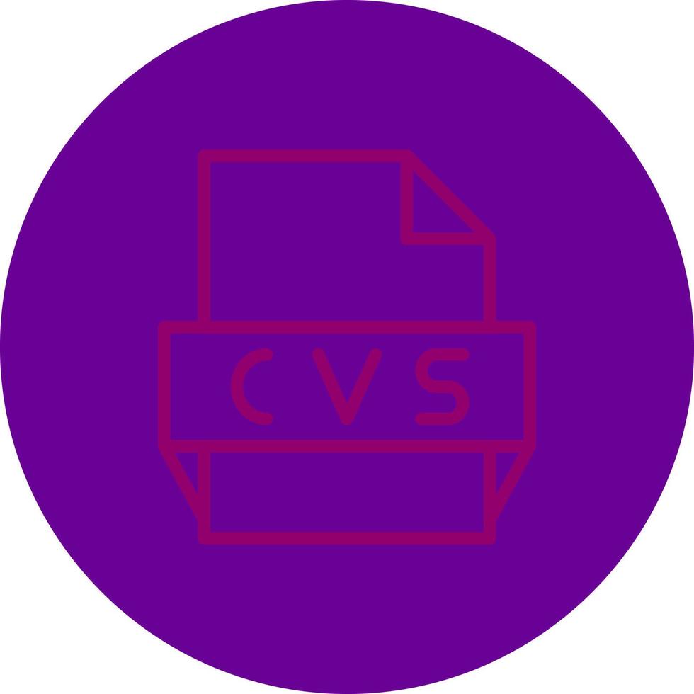 Cvs File Format Icon vector