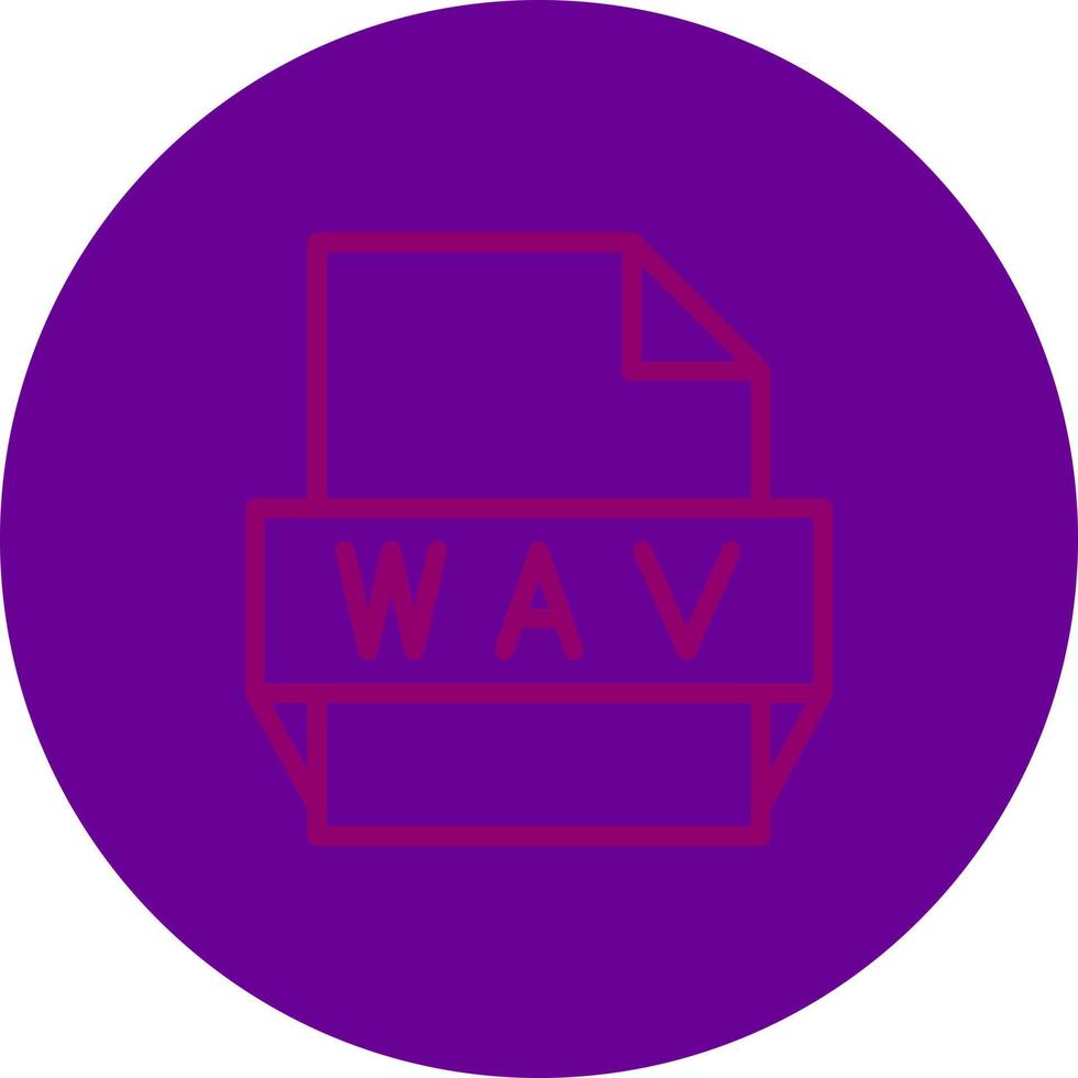 icono de formato de archivo wav vector