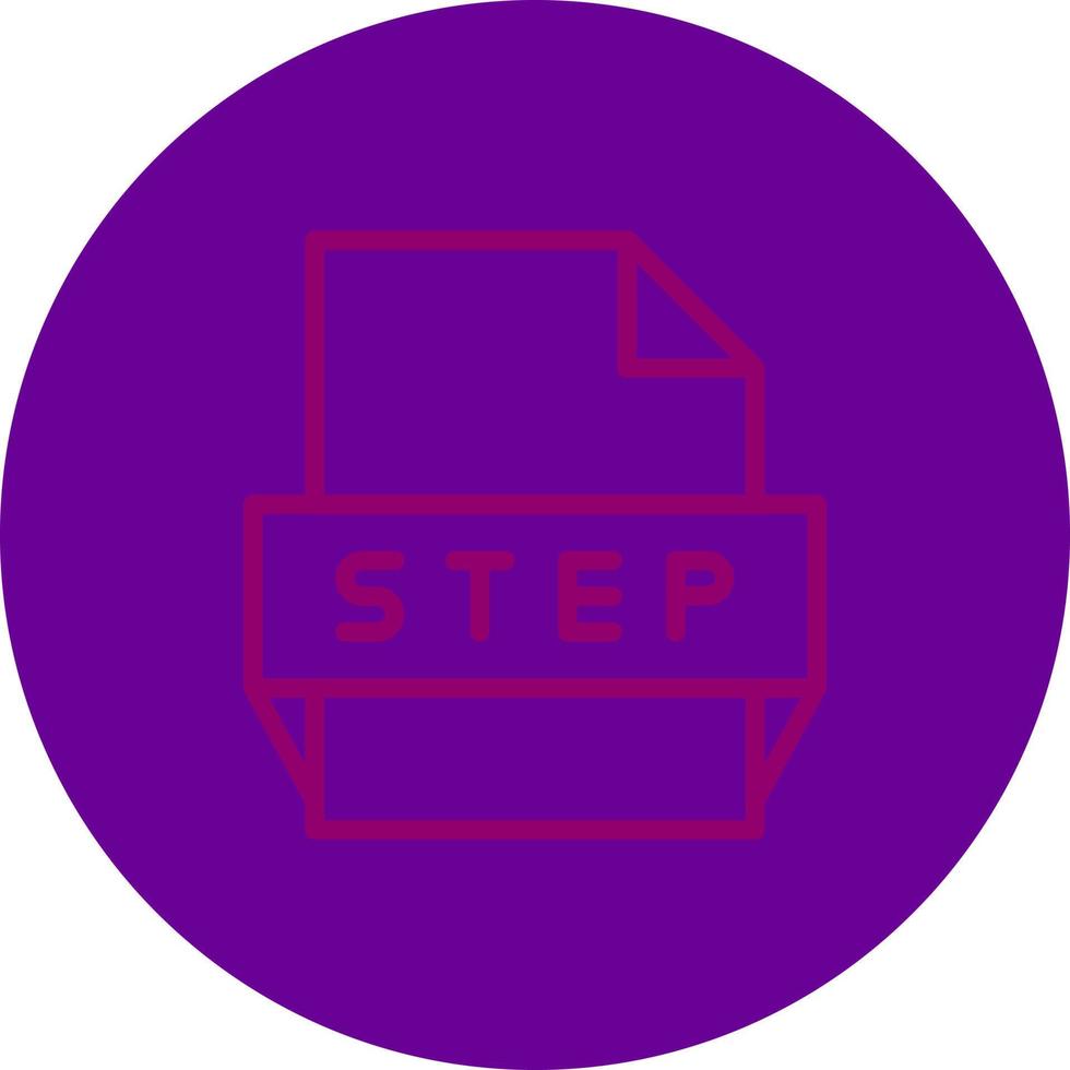 Step File Format Icon vector