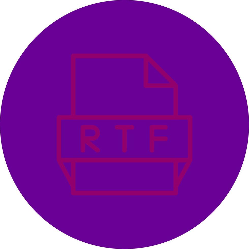 icono de formato de archivo rtf vector