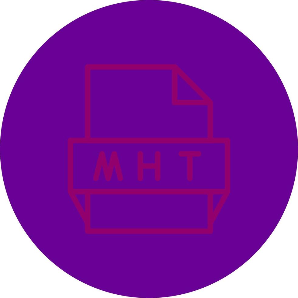 Mht File Format Icon vector