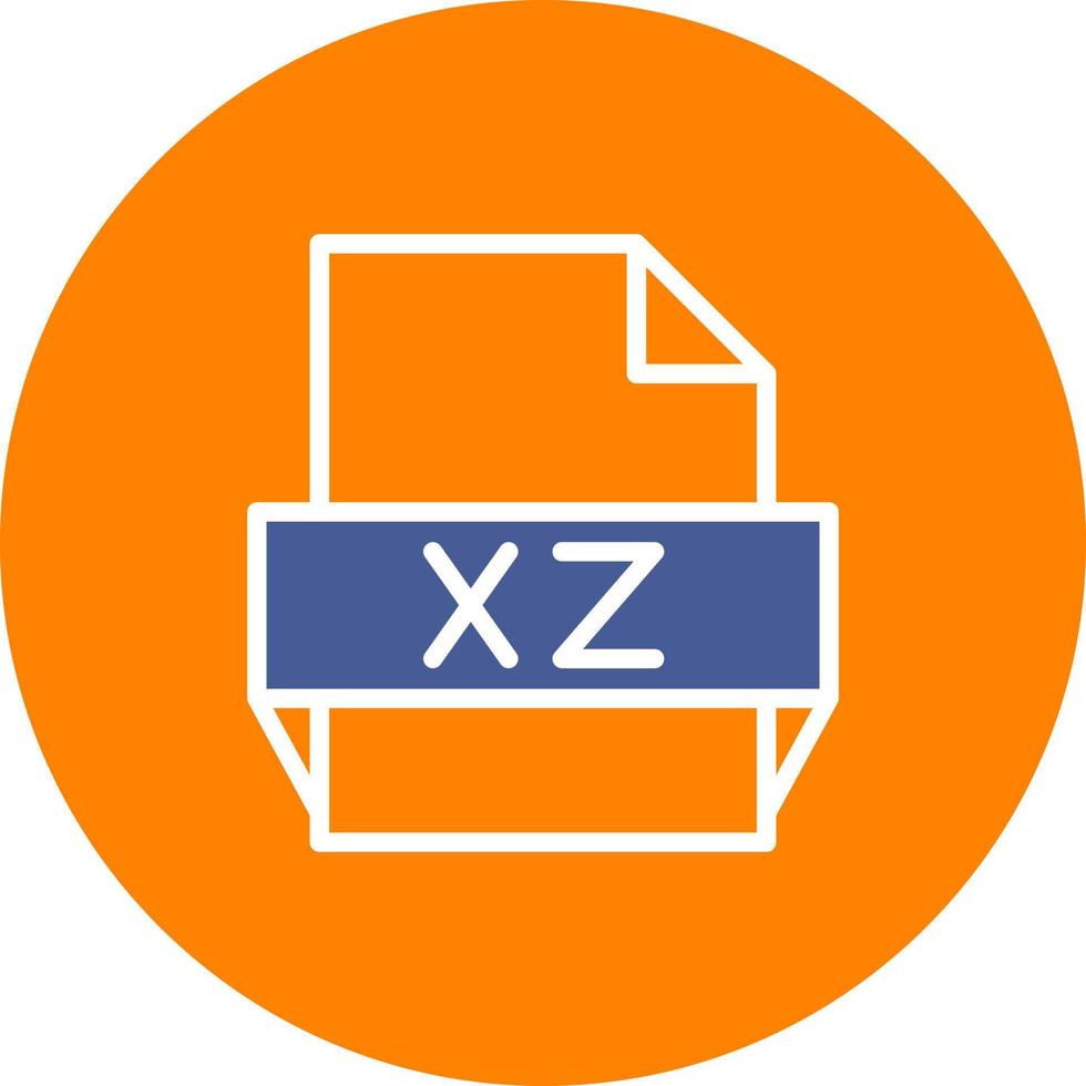 icono de formato de archivo xz vector