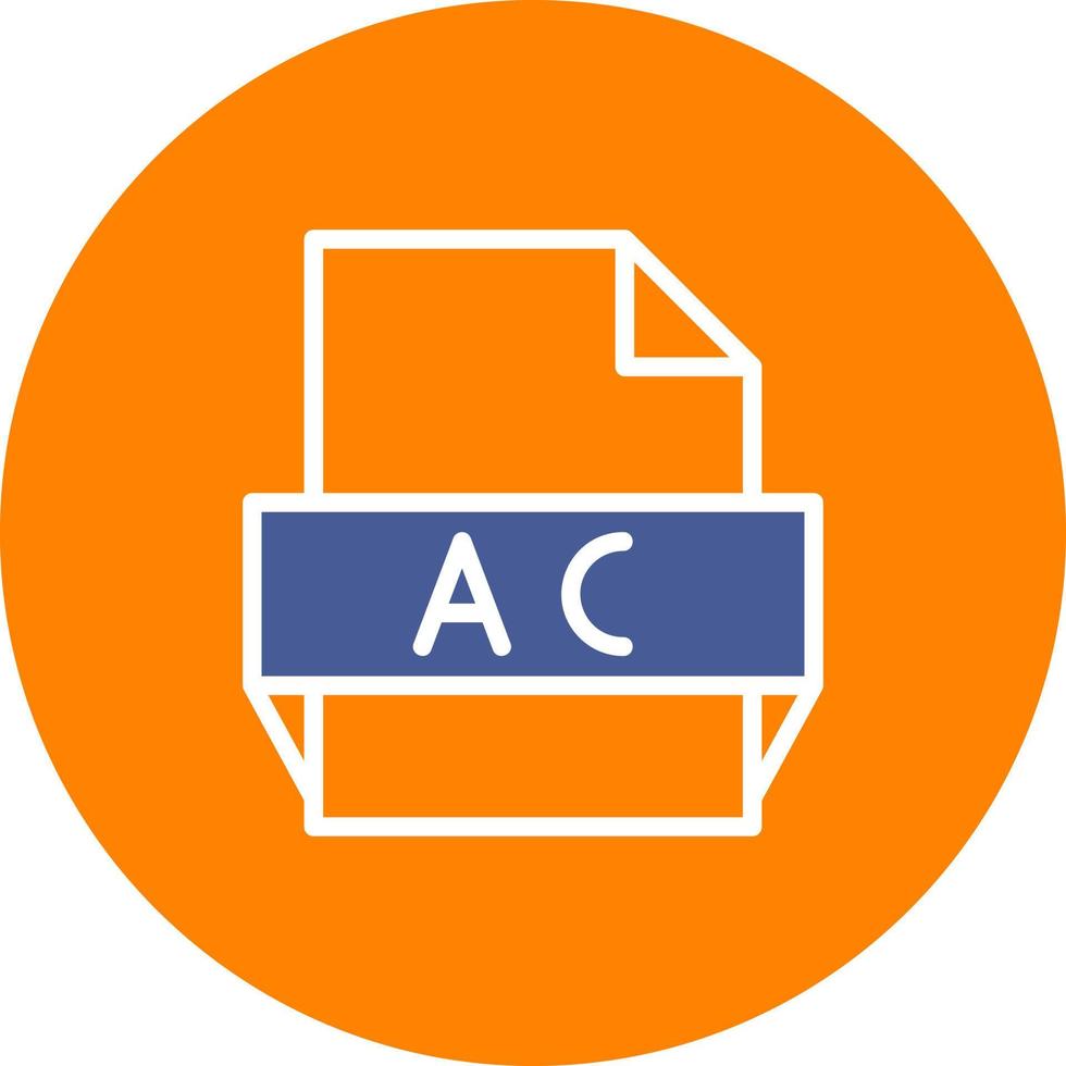 Ac File Format Icon vector