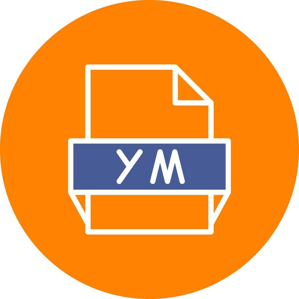 Ym File Format Icon vector