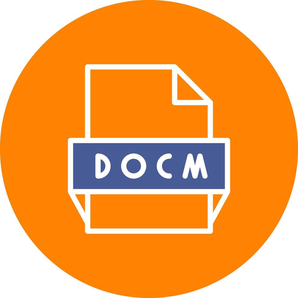 Docm File Format Icon vector