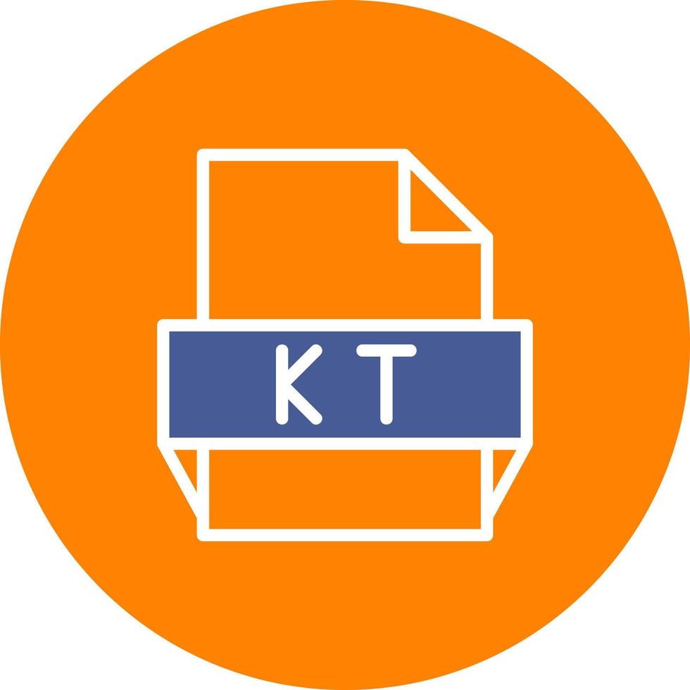 Kt File Format Icon vector