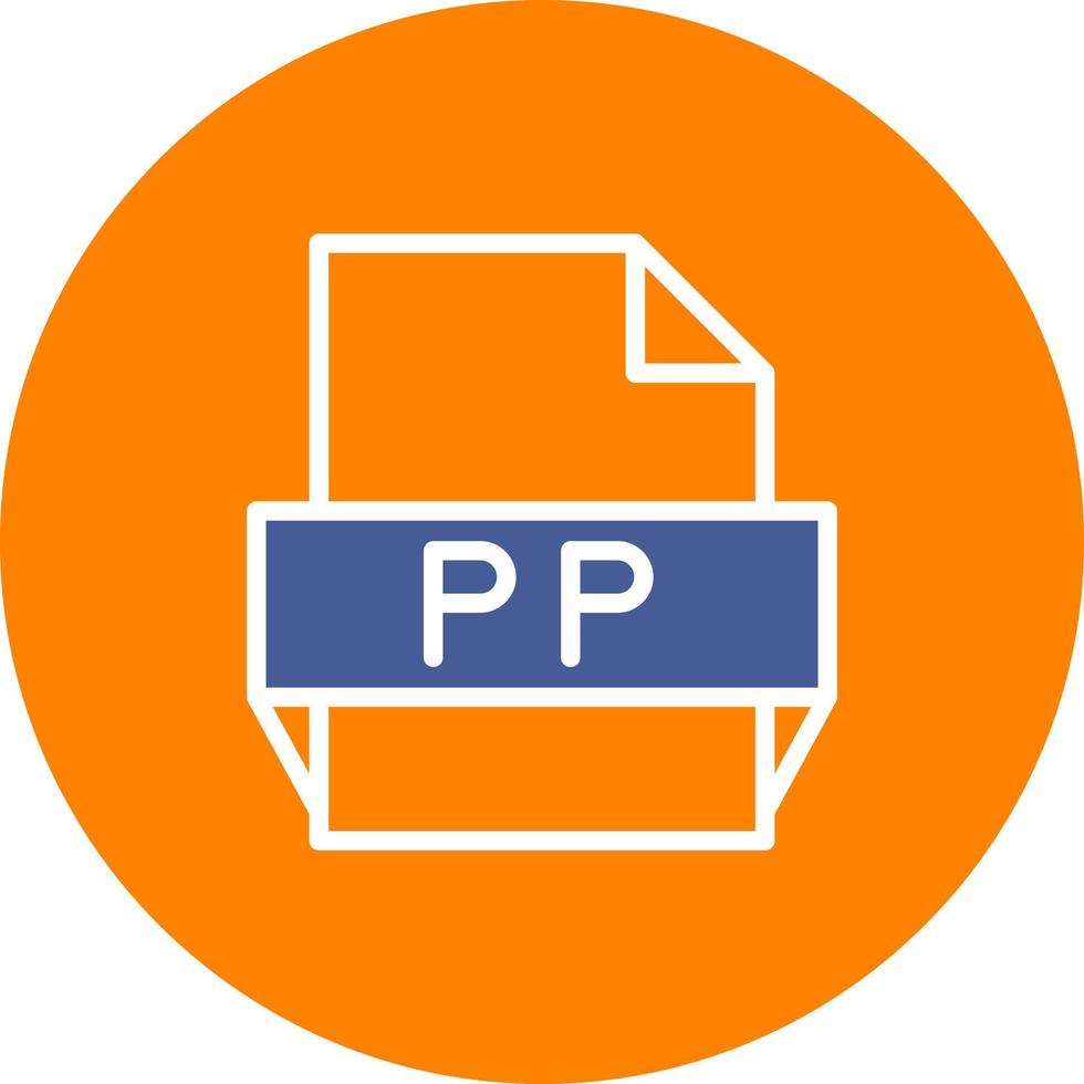 Pp File Format Icon vector