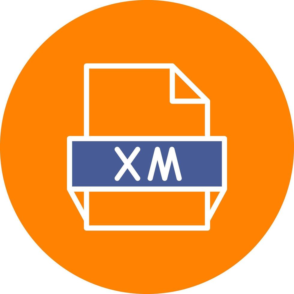 Xm File Format Icon vector