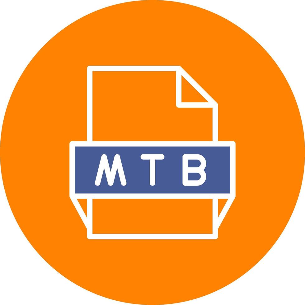 Mtb File Format Icon vector