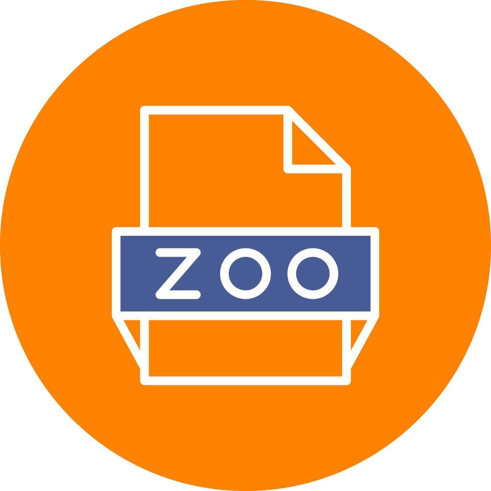 Zoo File Format Icon vector