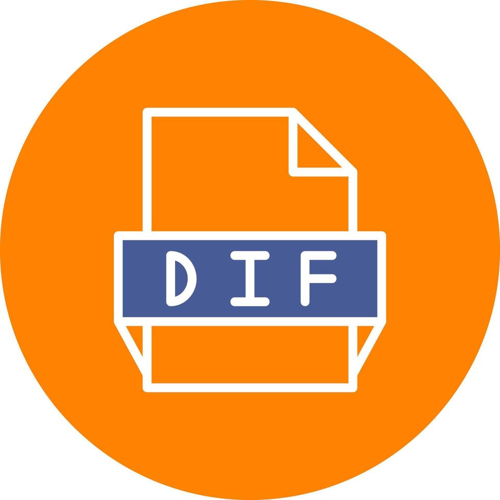 Dif File Format Icon vector