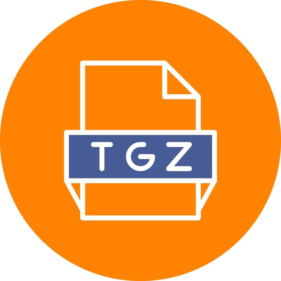 icono de formato de archivo tgz vector