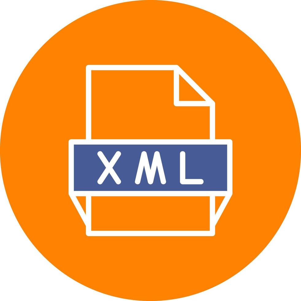 Xml File Format Icon vector