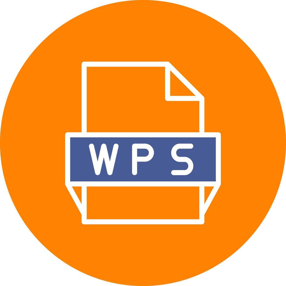 icono de formato de archivo wps vector