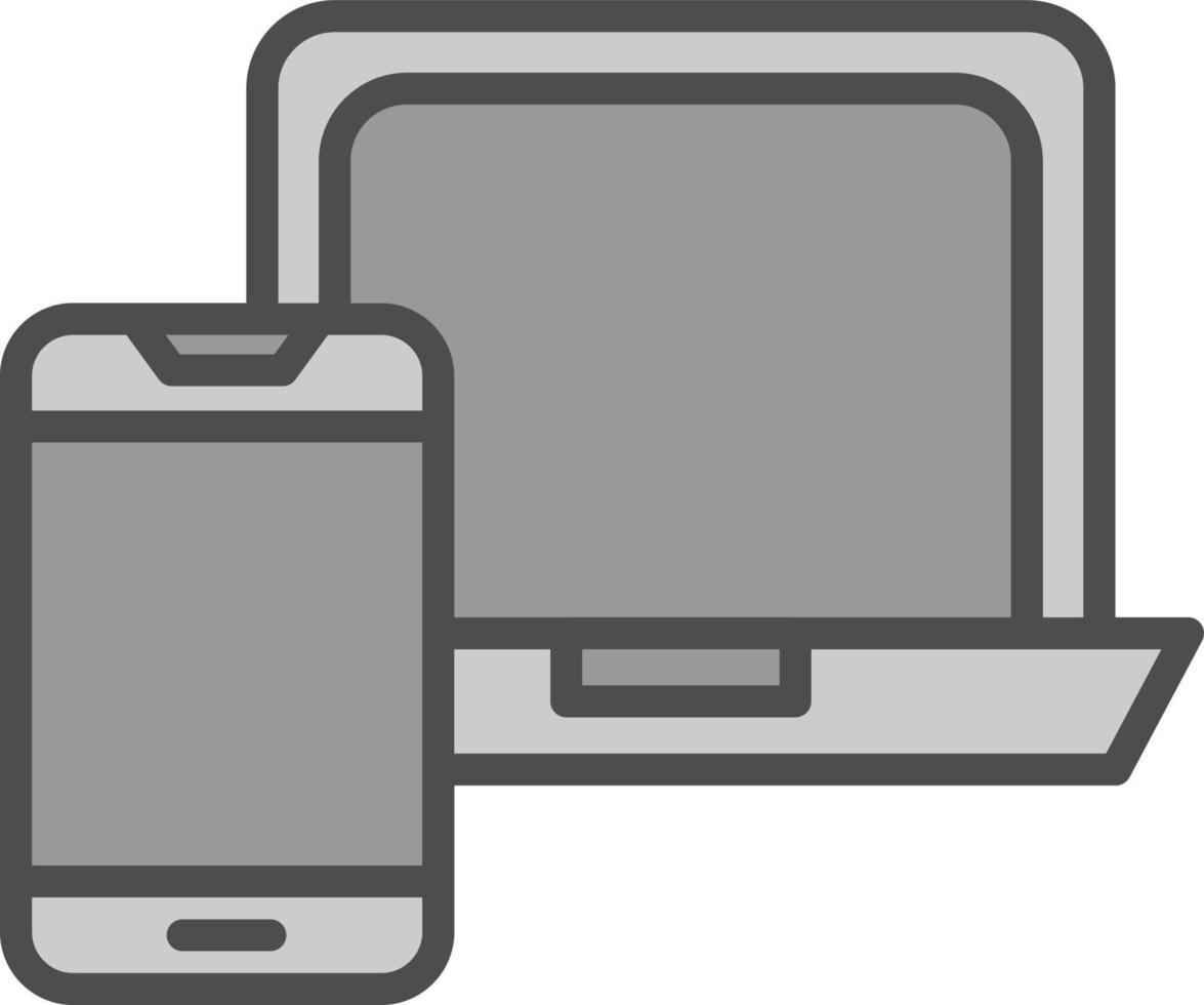Mobile To Laptop Vector Icon Design