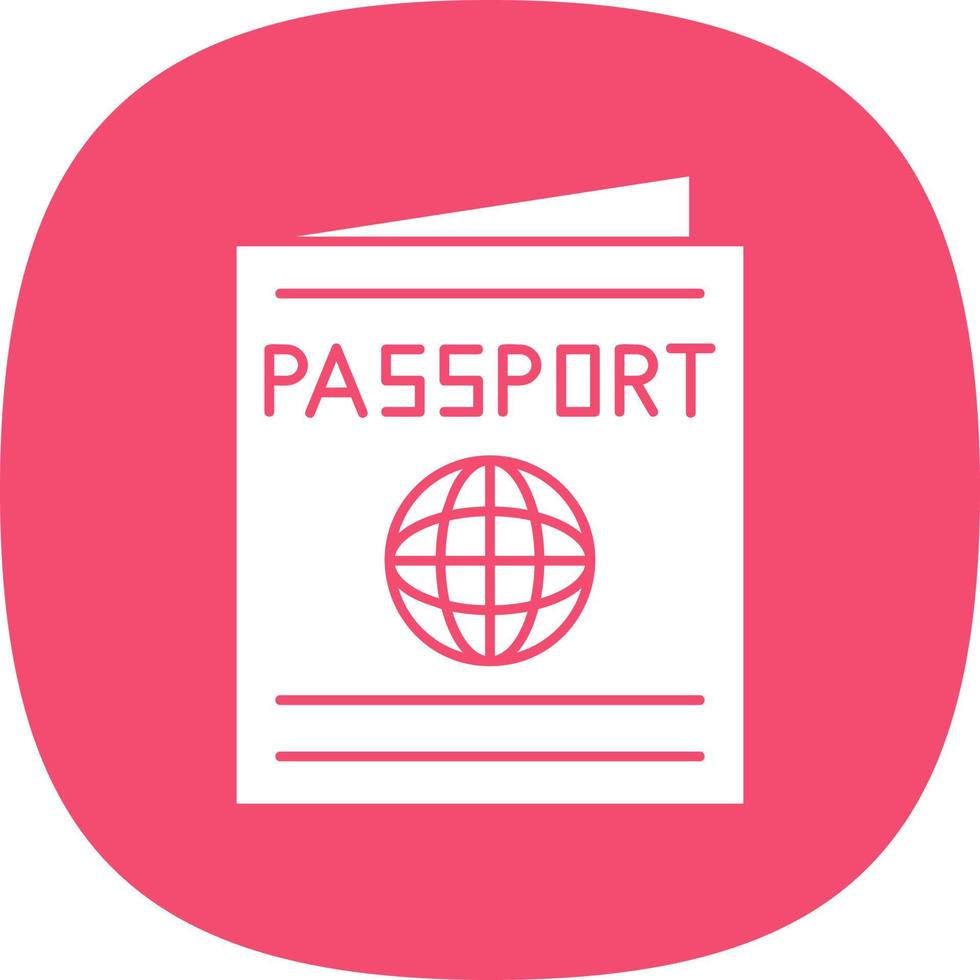 diseño de icono de vector de pasaporte