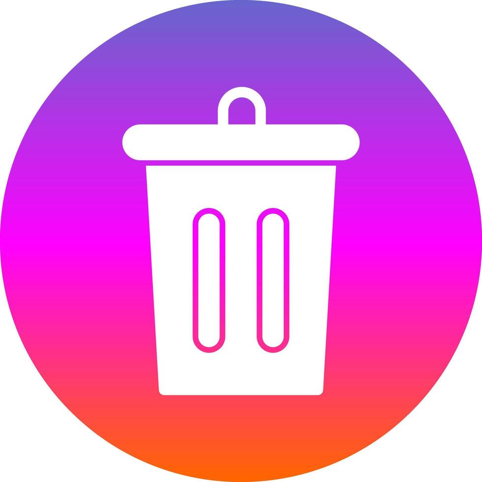 Trash Bin Vector Icon Design