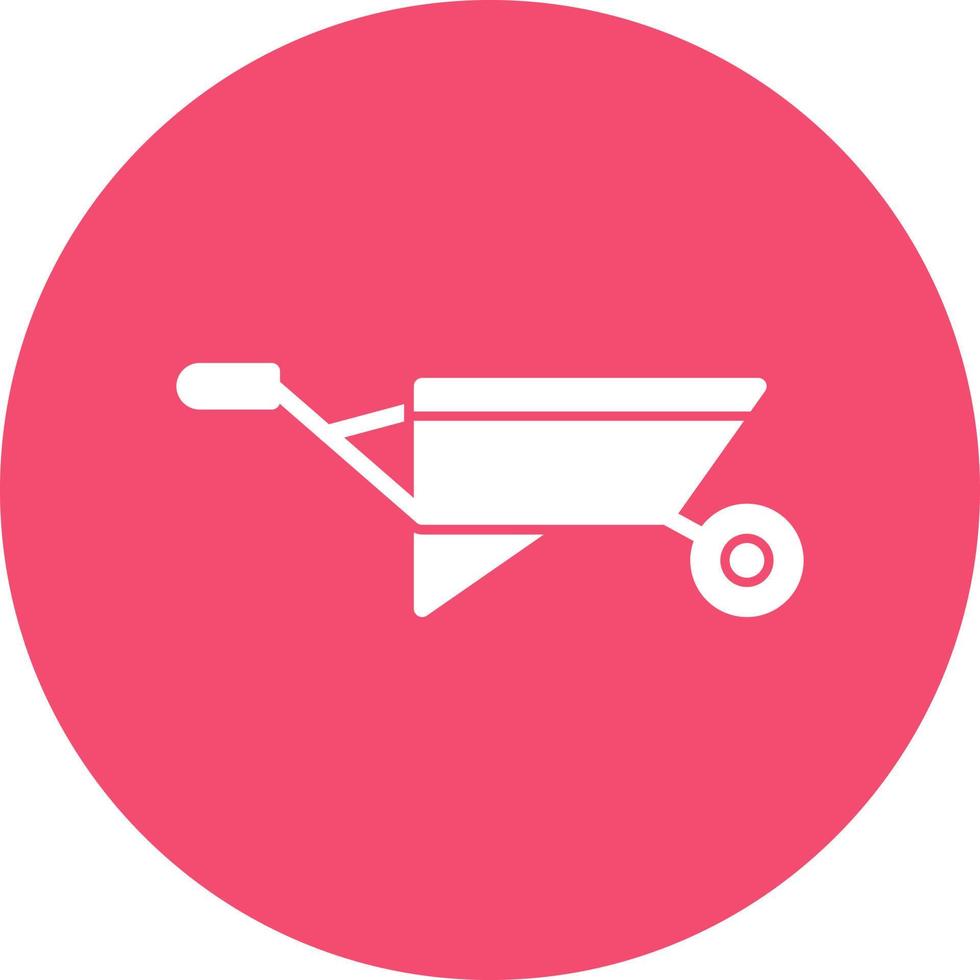 Wheelbarrow Vector Icon Design