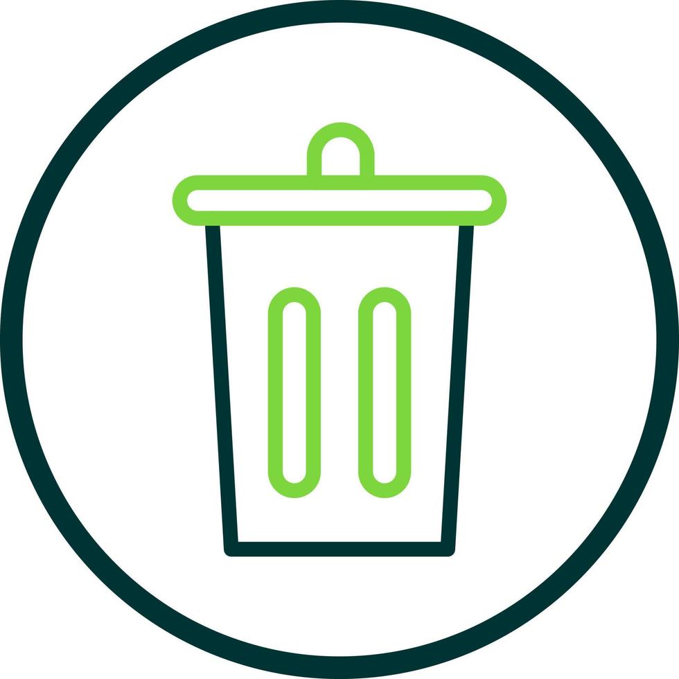 Trash Bin Vector Icon Design
