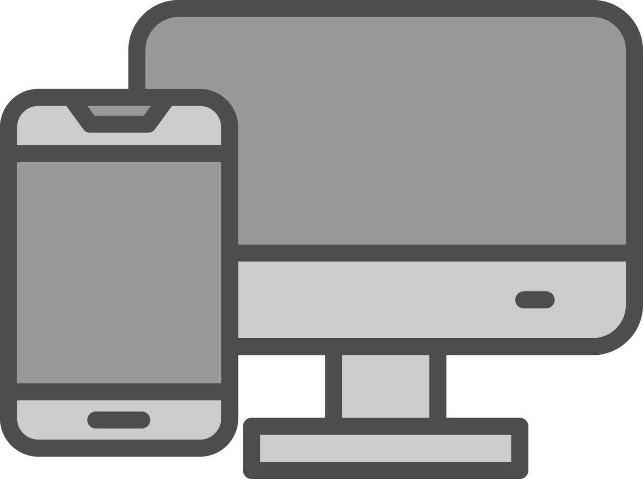 Computer To Mobile Vector Icon Design