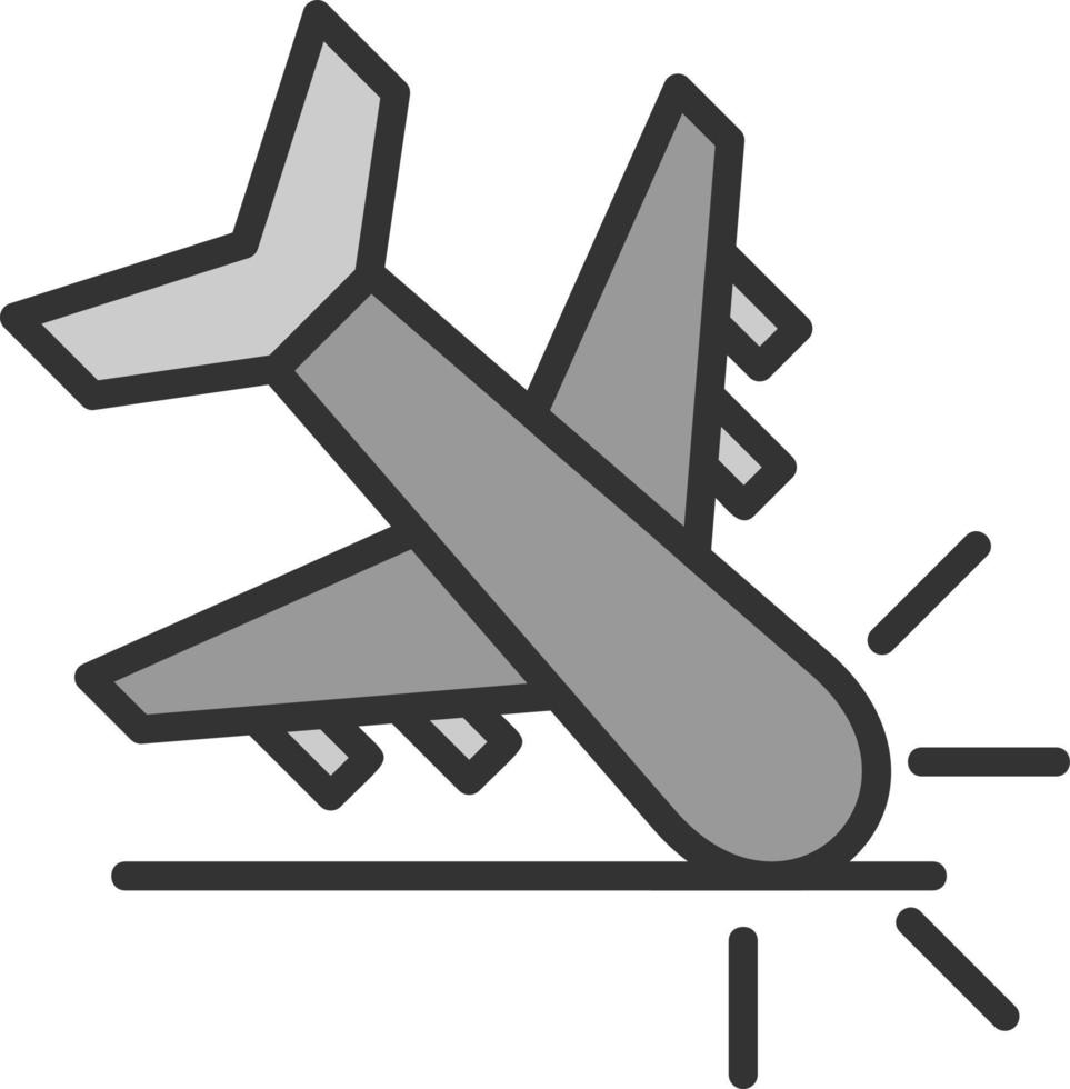 Airplan Crash Vector Icon Design