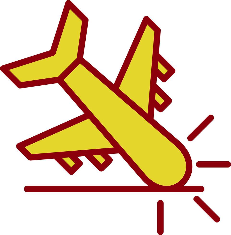 Airplan Crash Vector Icon Design