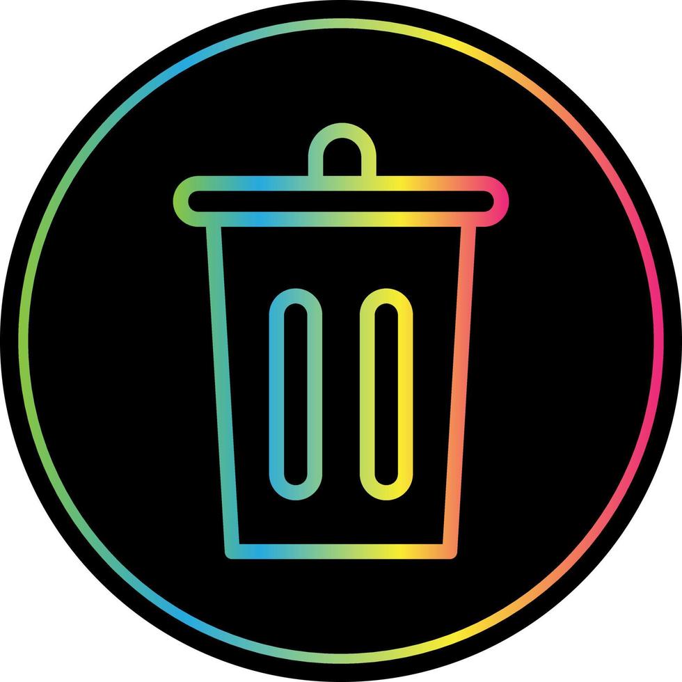 Trash Bin Vector Icon Design