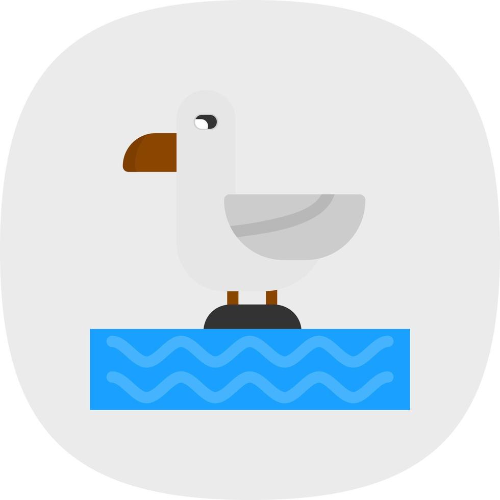 Seagull Vector Icon Design