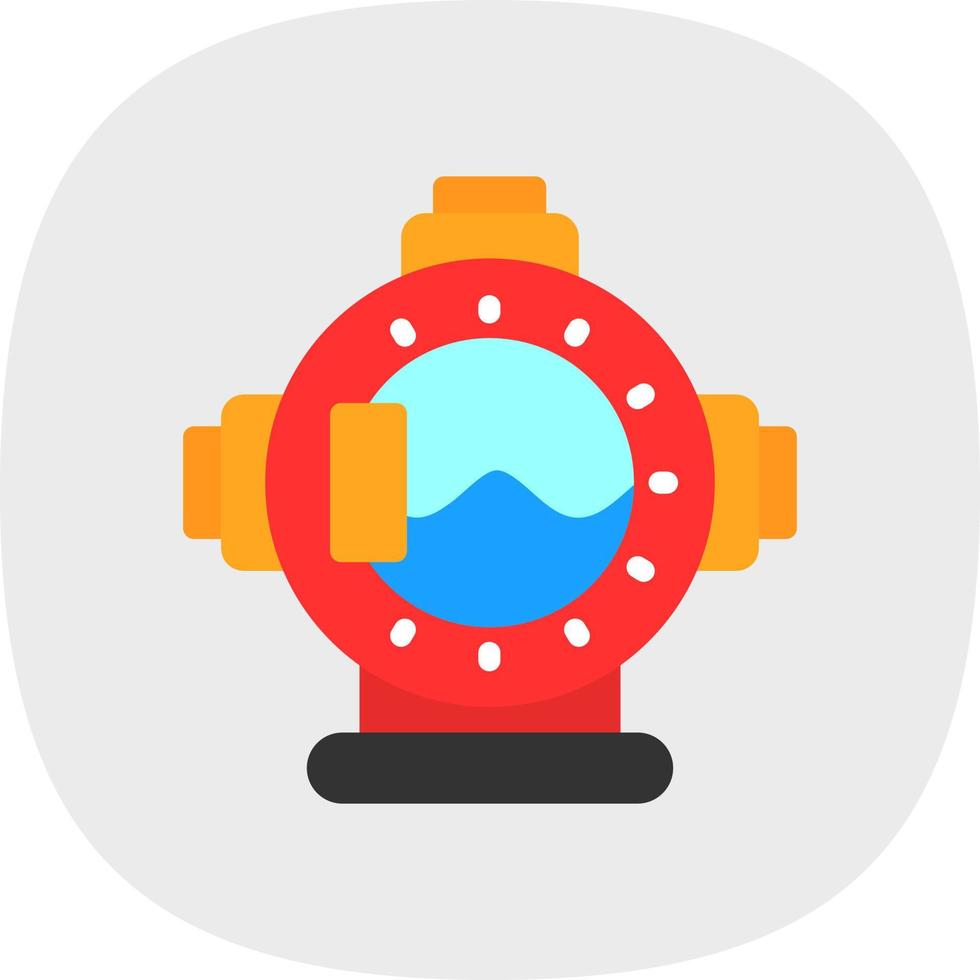 Diving Helmet Vector Icon Design