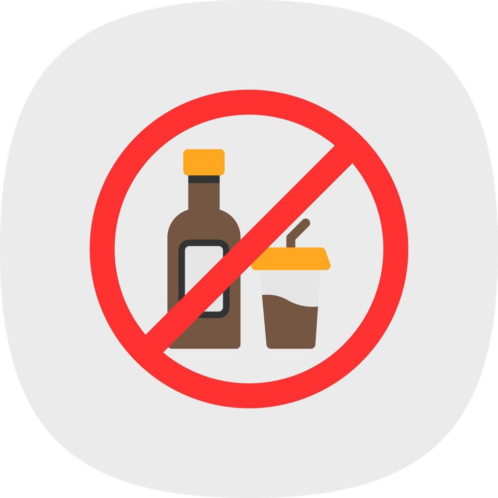 No Drink Vector Icon Design
