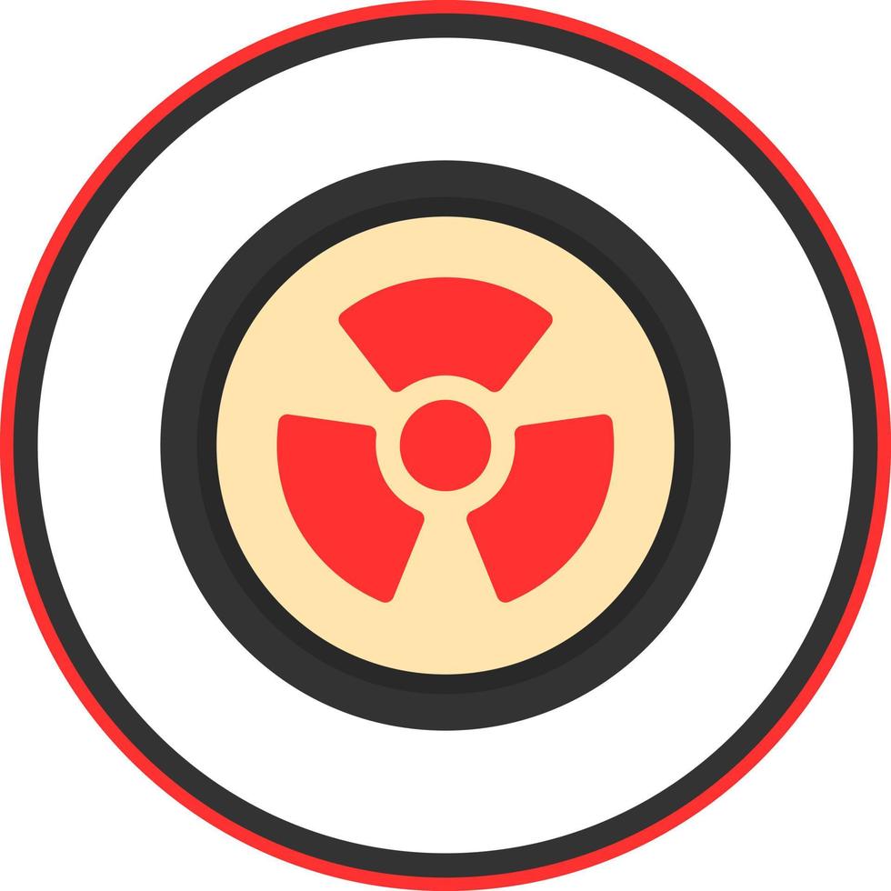 diseño de icono de vector de radiactividad