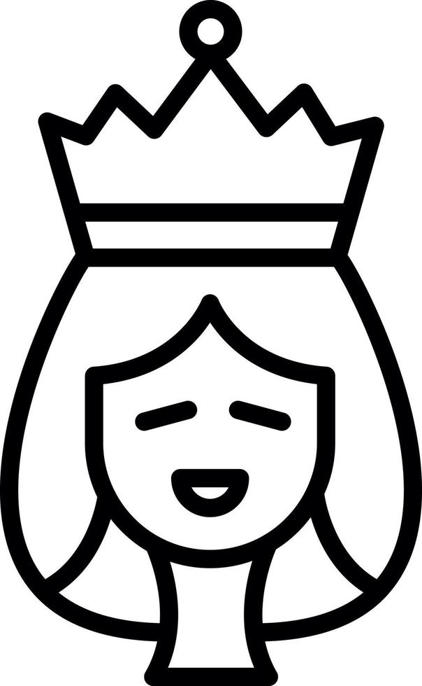 diseño de icono de vector de reina