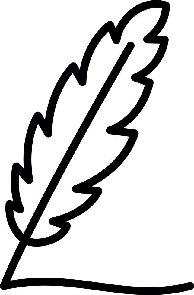 Writing Feather Vector Icon Design