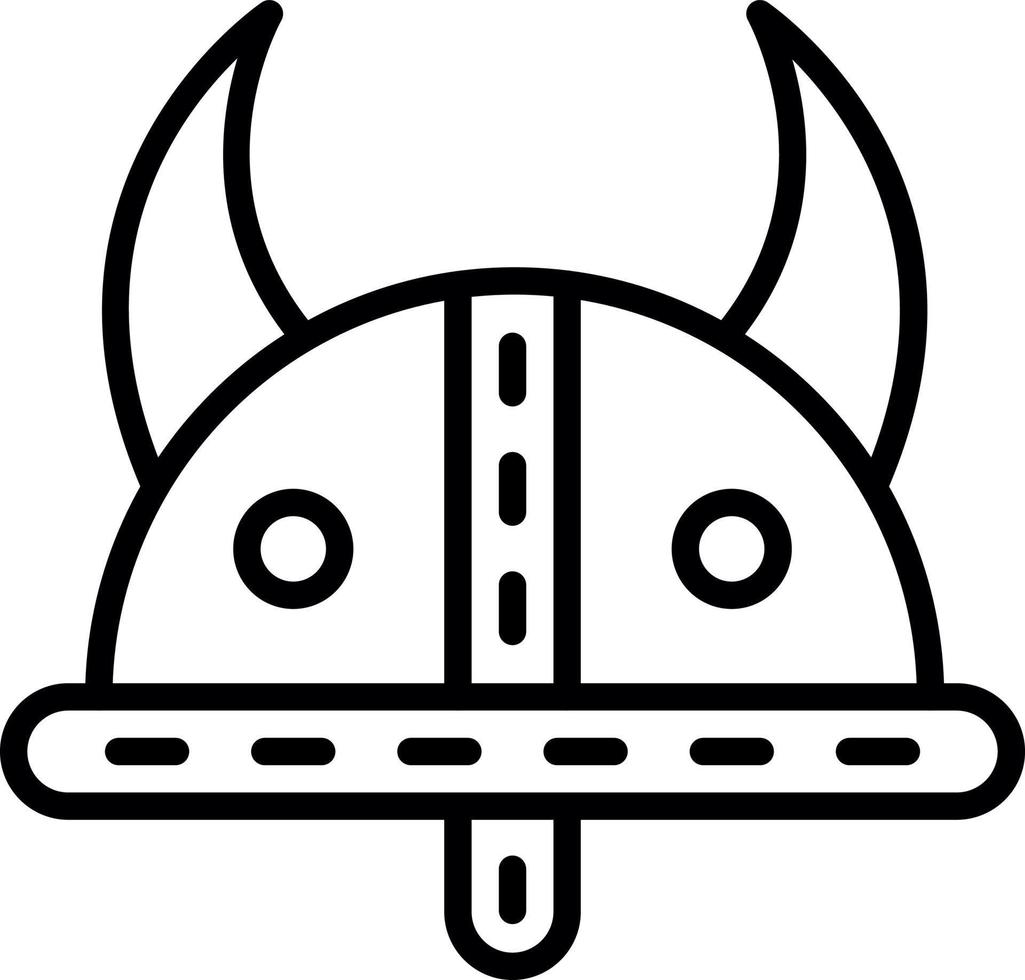 Viking Helmet Vector Icon Design