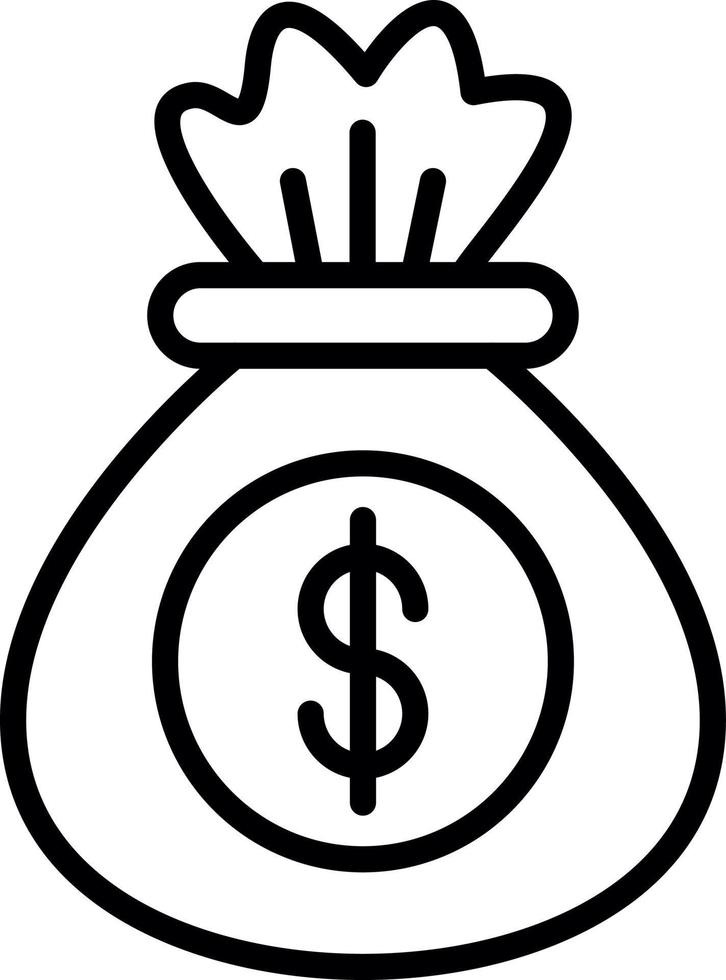 Money Bag Vector Icon Design