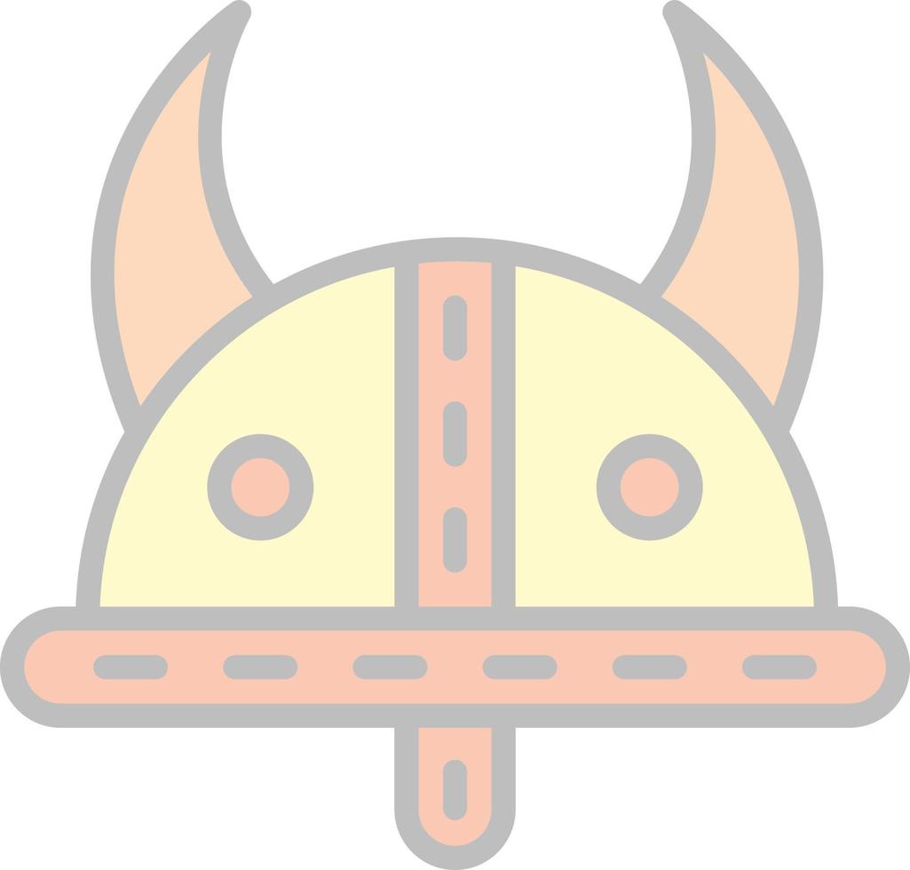 Viking Helmet Vector Icon Design