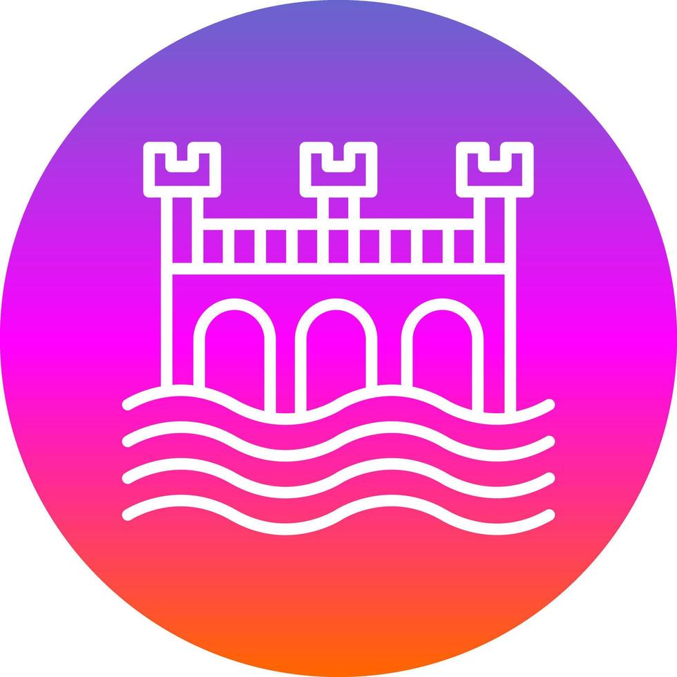 diseño de icono de vector de puente de agua