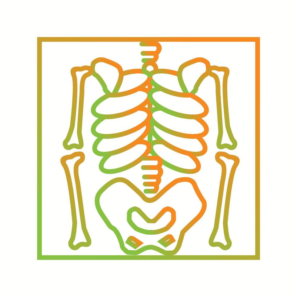 Beautiful skeleton vector line icon