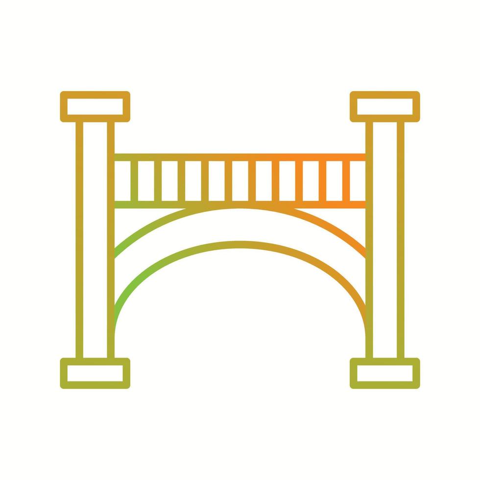 Beautiful bridge vector line icon