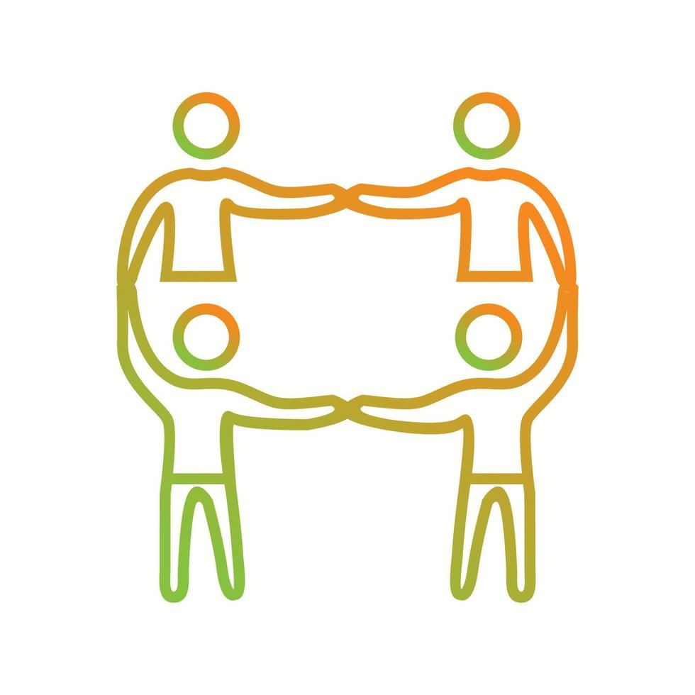 Beautiful Team vector line icon