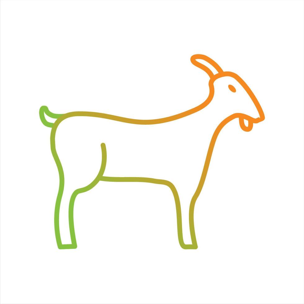 Beautiful Goat Line Vector Icon