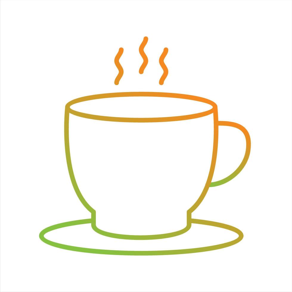 Beautiful Tea Cup Line Vector Icon