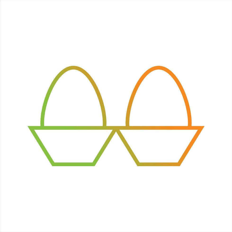 Beautiful Eggs Line Vector Icon