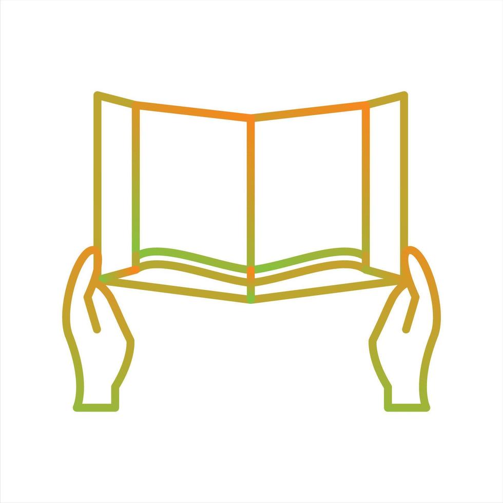 Beautiful Reading Book  Line Vector Icon