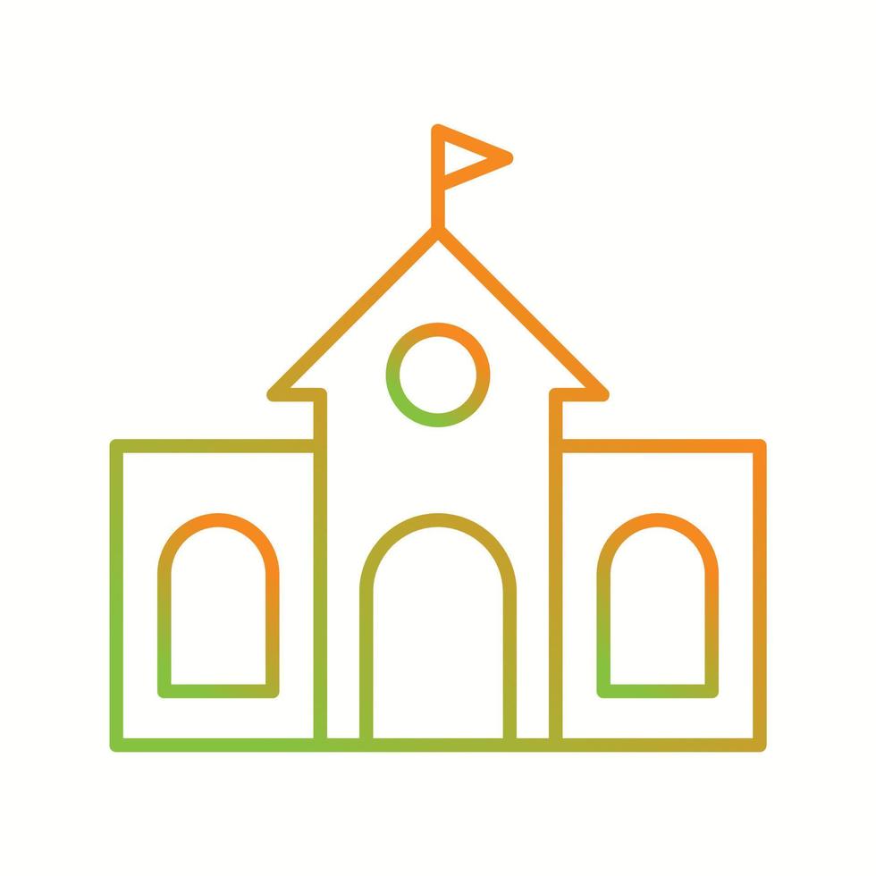 Beautiful College Vector line icon